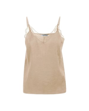Coster Copenhagen Nude top met kant luna