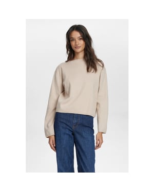 Nümph Numph 703863 nucarma crop pullover 5697 taupe gray
