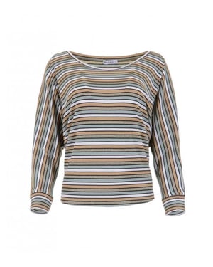 MAICAZZ Yvonne top sp22.60.022 dusti olive stripe
