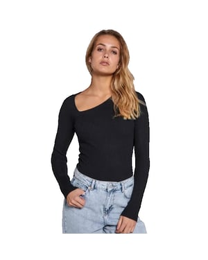 Norr Sherry knit top black -
