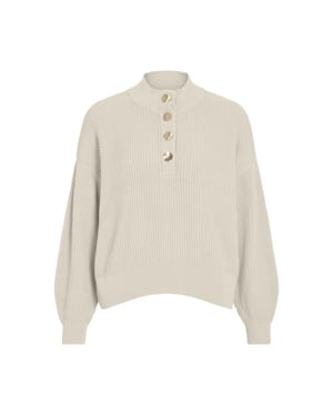 Vila Viching crew neck ls knit top noos off-white