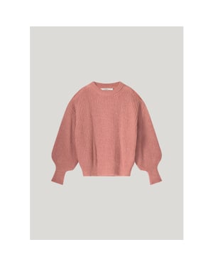 Summum 7s5876-8016 554 bare shoulder sweater airy alpaca blend knit antiquepink