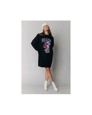 Colourful Rebel Colourful Rebel World Tour Jurk Zwart Dames - Loose Fit