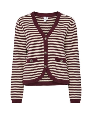 Y.A.S Yasmigo ls knit cardigan port royale/birch