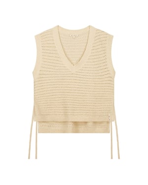 Olaf ØlÅf open knit vest spencers w200702