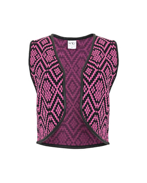 MAICAZZ Knits hadar vest ikat magenta wi23.65.204