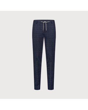 Blue Industry Jersey chino ruitmotief |