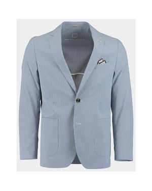 Born with Appetite Colbert drop 8 lind unlined jacket 241038li42/240 blue