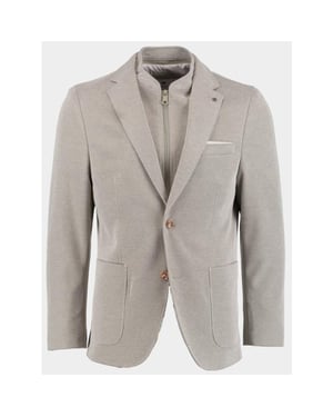 Bos Bright Blue Colbert d7,5 lommer jacket with inlay 241037lo45bo/367 olive night
