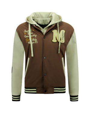Enos Baseball jas met capuchon oversized 8632