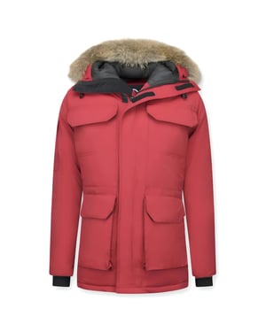 Beluomo Winterjas met bontkraag
