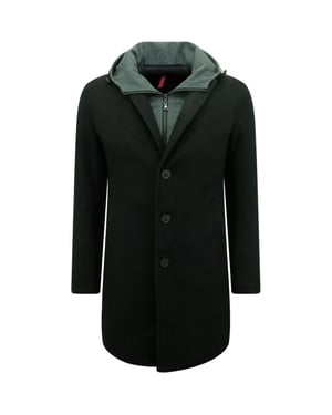 Enos Getailleerde mantel met capuchon