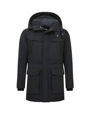 Enos Lange parka jas met capuchon