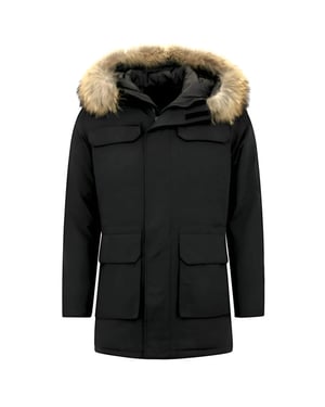 Enos Parka winterjas met grote echte bontkraag