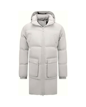 Local Fanatic Lange gedateerde puffer parka jas met afneembare capuchon 3361