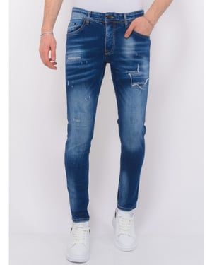 Local Fanatic Blue ripped jeans slim fit