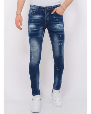 Local Fanatic Designer jeans h paint splatter slim fit