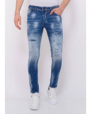 Local Fanatic Ripped stonewashed jeans slim fit