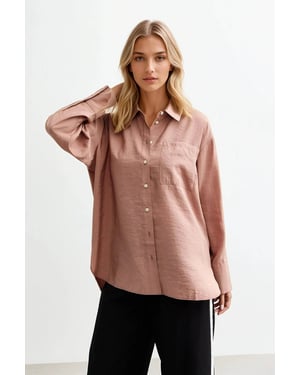 Relaxed Cupro Pocket Shirt