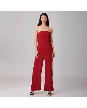 Minimalistische bustier jumpsuit