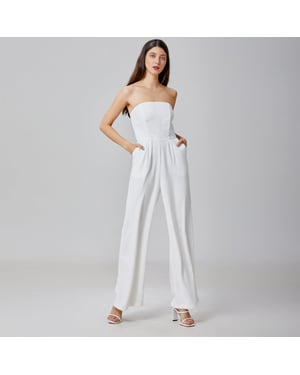 Minimalistische bustier jumpsuit