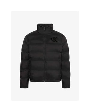 Calvin Klein Heren winterjas monogram puffer zwart