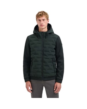 No Excess Jacket short fit sealed hooded knit dark steel
