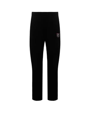 Lotton Contrast Cuffed Mens Black Track Pants