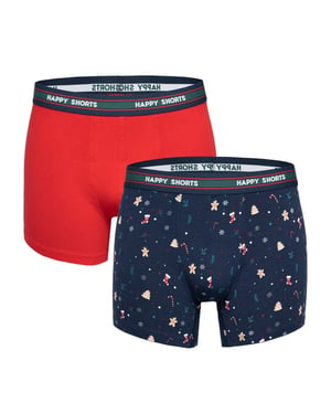 Happy Shorts 2-pack kerst boxershorts heren christmas stuff