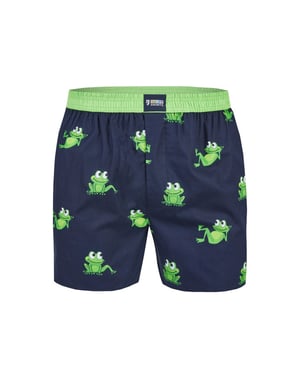 Happy Shorts X heren wijde boxershort met binnenbroek kikker print