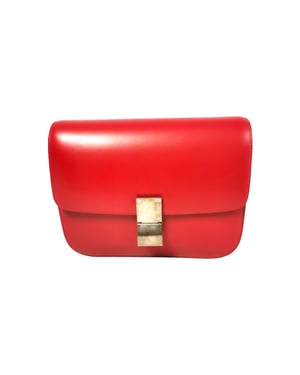 Celine Classic Box Medium Red Calfskin