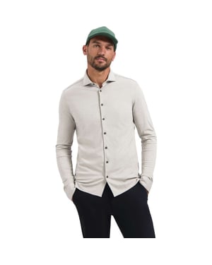 No Excess Shirt jersey melange stretch clay