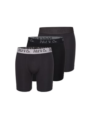 Phil & Co Boxershorts heren met lange pijpen boxer briefs 3-pack