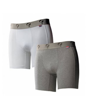 Q1905 Boxer 2-pack white / grey