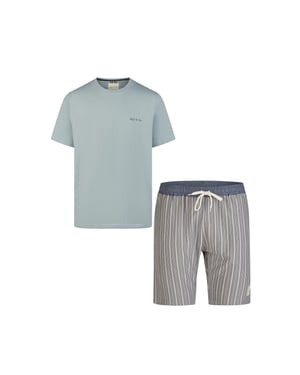 Phil & Co Heren shortama korte pyjama katoen
