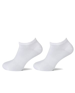 Basset Dames/heren bamboe sneaker sokken 2-pack