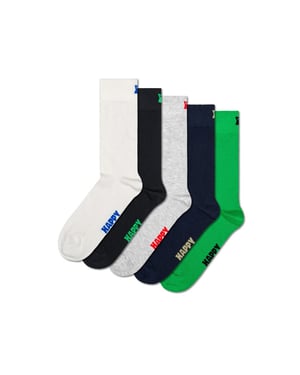 Happy Socks Effen sokken multi colors 5-pack