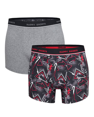Happy Shorts 2-pack boxershorts heren met graffiti print