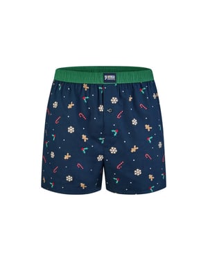 Happy Shorts Heren wijde boxershorts kerst print christmas allover