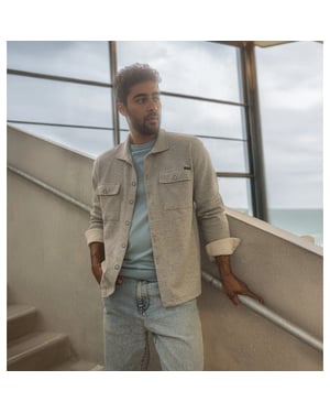 Gabbiano Heren overshirt 425546 605 grey melange