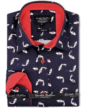 Tony Backer Met goudvis slim fit