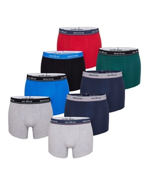MG-1 Denim brøs. boxershorts heren 8-pack multi effen kleuren #12