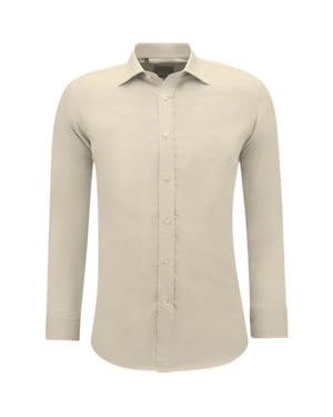Gentile Bellini Trendy oxford volwassenen slim fit licht bruin