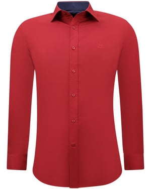 Gentile Bellini Zakelijke katoenen slim fit stretch