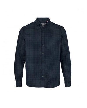 Kronstadt Johan flannel simple check shirt ks3463 navy/bottle green