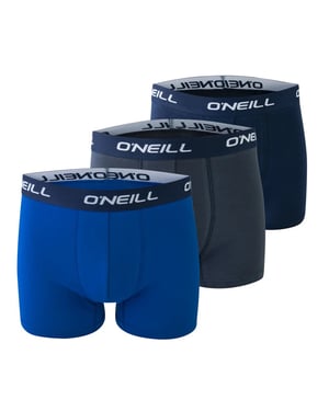 O'Neill Heren boxershorts trunks 900003 effen blauw 3-pack