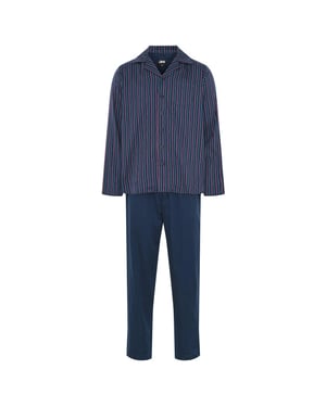 JBS Heren pyjama set lang gestreept met knoopsluiting