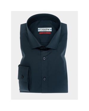 Ledûb Business hemd lange mouw overhemd donker slimfit 0042510/190000