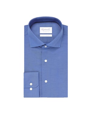 Michaelis Uni blue oxford katoenen overhemd