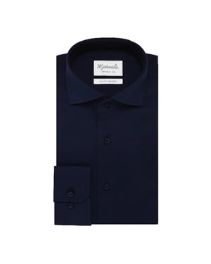 Michaelis Uni navy katoenen overhemd